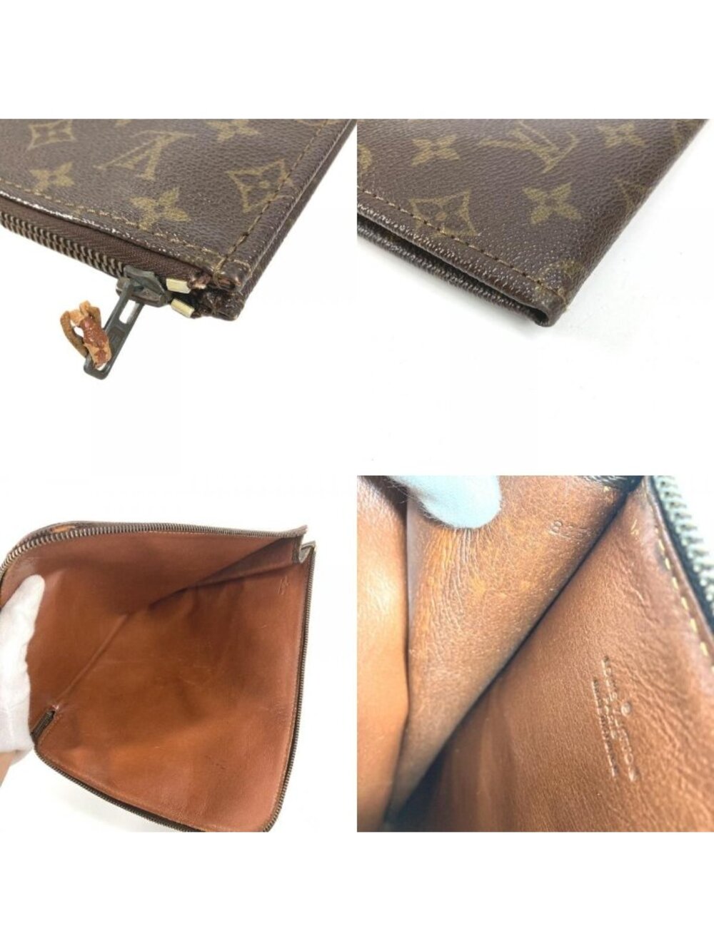 Louis Vuitton Clutch Posh Documan 30 Monogram Canvas Brown - Picture 7 of 9